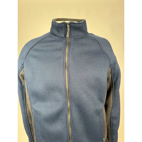 ZeroXposur ZXBLK Mens Jacket Full Zip Sz Large Blue Gray Softshell Fleece Lined - Picture 15 of 16
